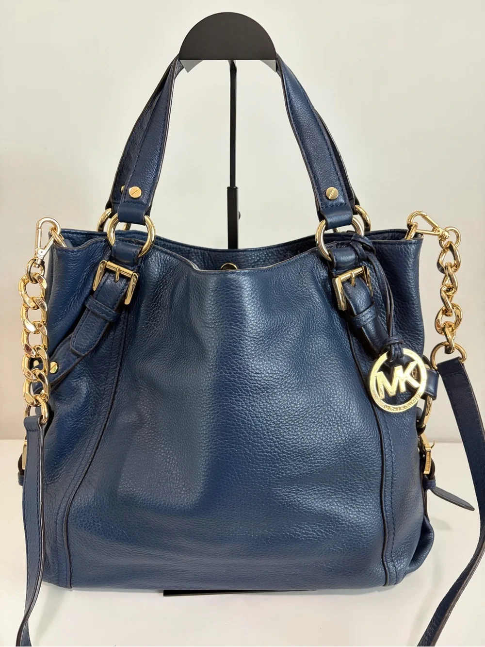 Michael Kors Tristan Large Shoulder Tote with Gold Hardware